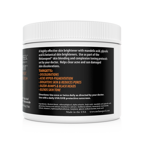 melanopeel mandelic glycolic pads back
